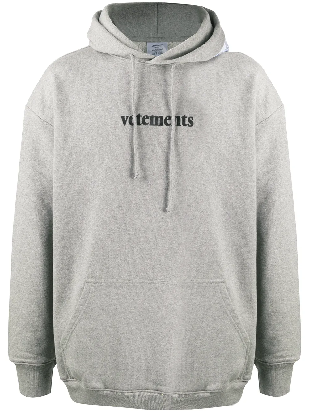vetements script print oversized shirt - white_ve