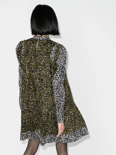 ulla johnson leopard dress