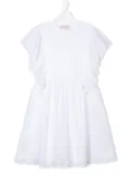 Alberta Ferretti Kids TEEN lace trim dress - White