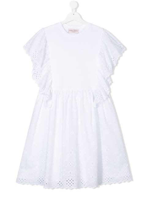 Alberta Ferretti Kids TEEN lace trim dress