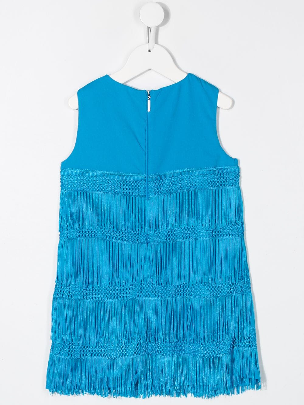 Alberta Ferretti Kids Mini-jurk met franje Blauw