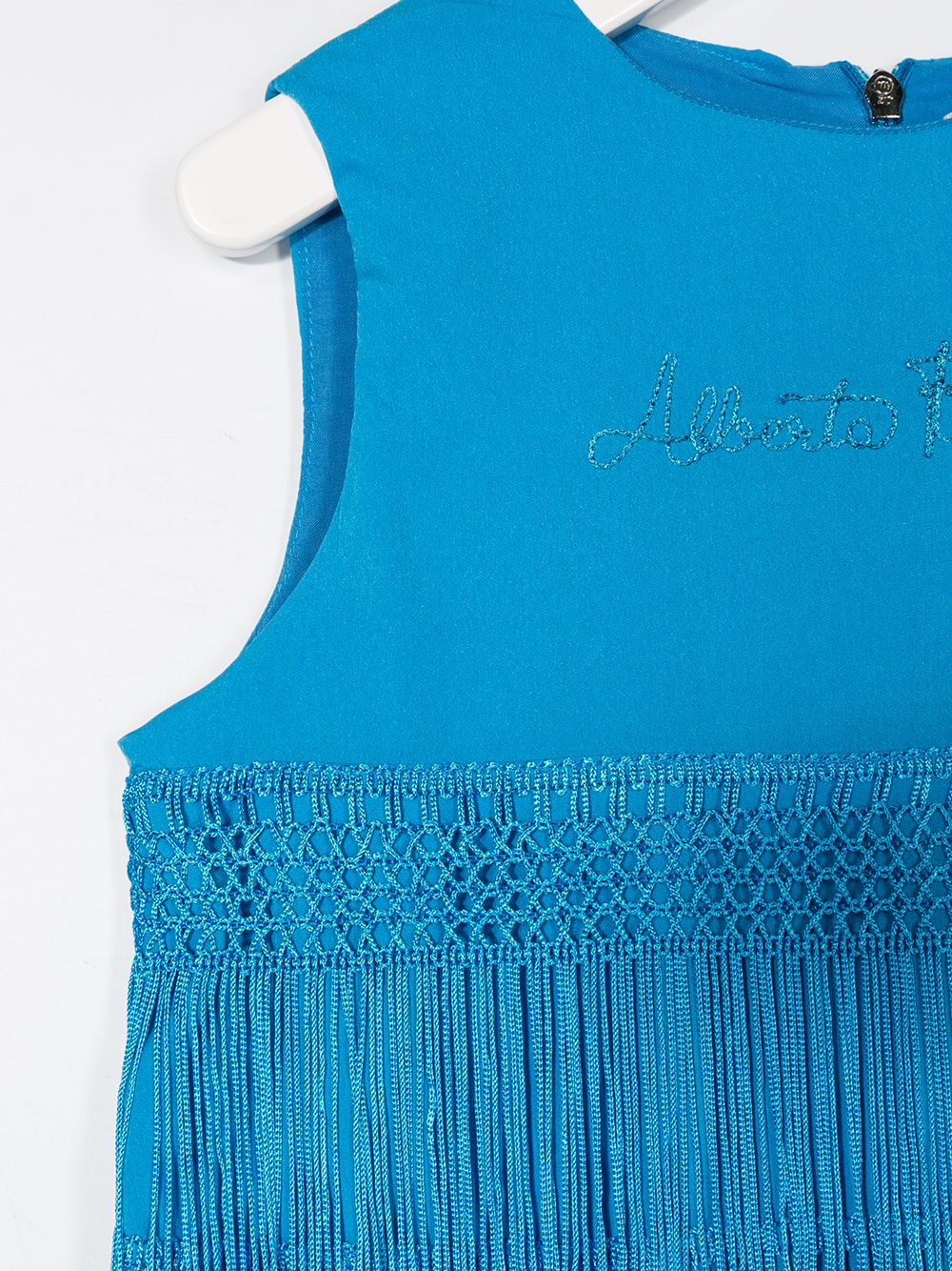 Alberta Ferretti Kids Mini-jurk met franje Blauw