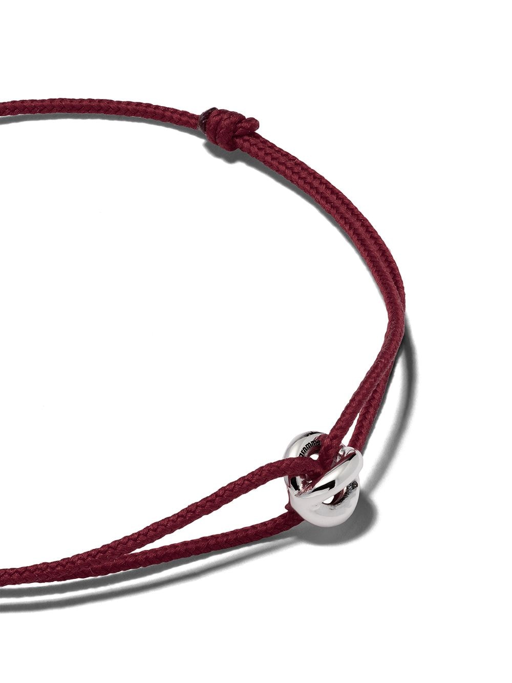 Shop Le Gramme Maillon Cord Bracelet In Silver