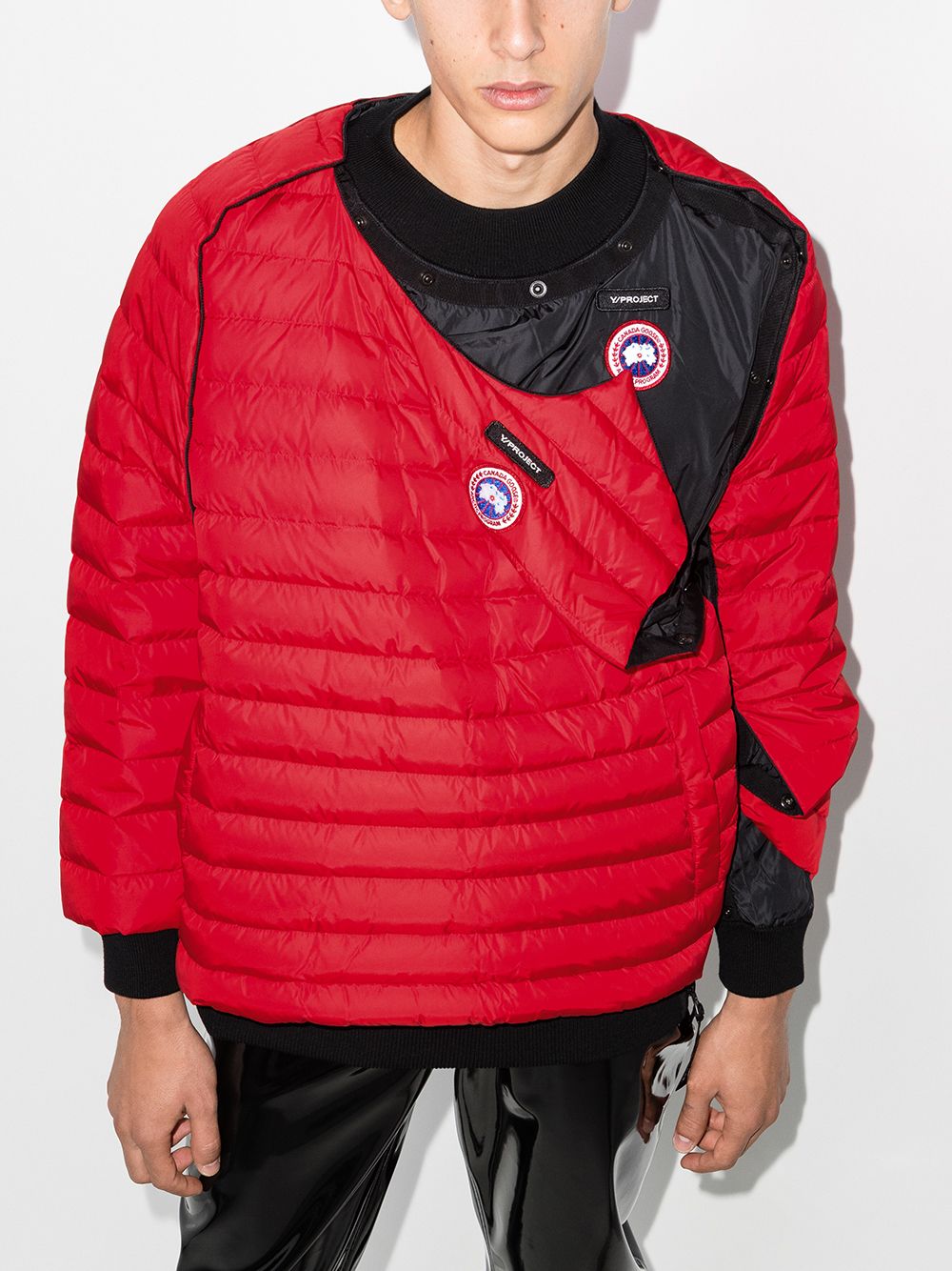 фото Y/project пуховик hybridge из коллаборации с canada goose