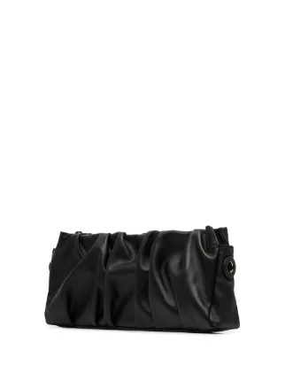 black vague leather shoulder bag展示图