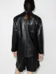 De La Vali Montana faux-leather blazer