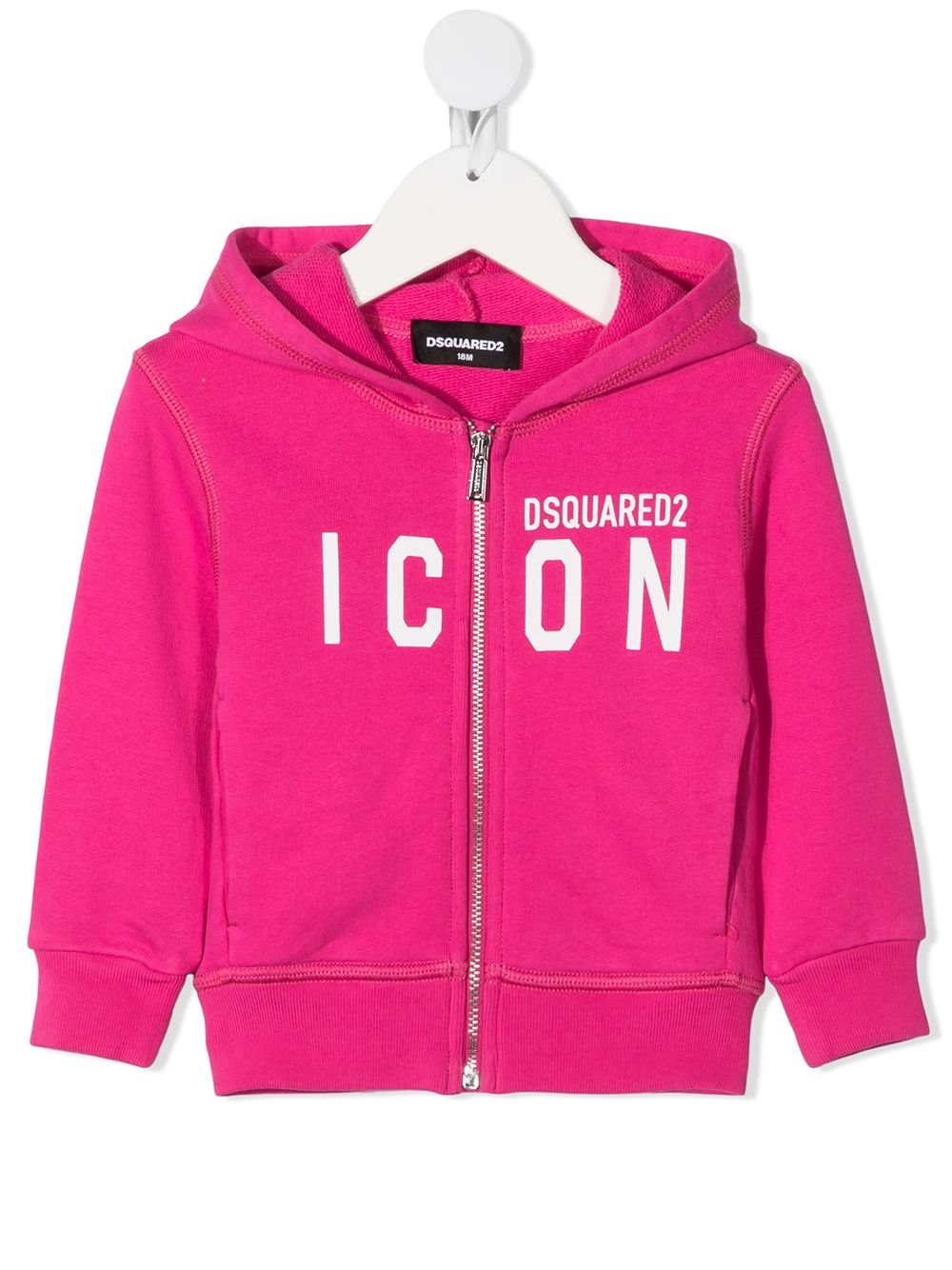 фото Dsquared2 kids худи на молнии с принтом icon