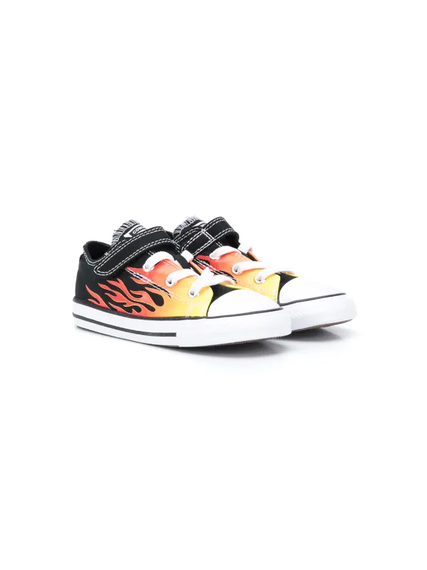 flame print converse