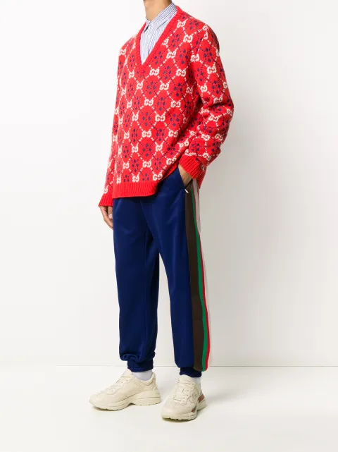 gucci side stripe pants