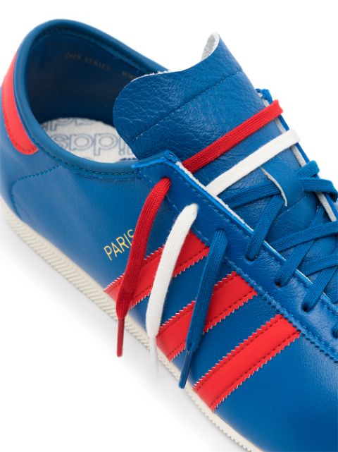 Shop blue adidas City Series Paris leather sneakers with Delivery - Farfetch