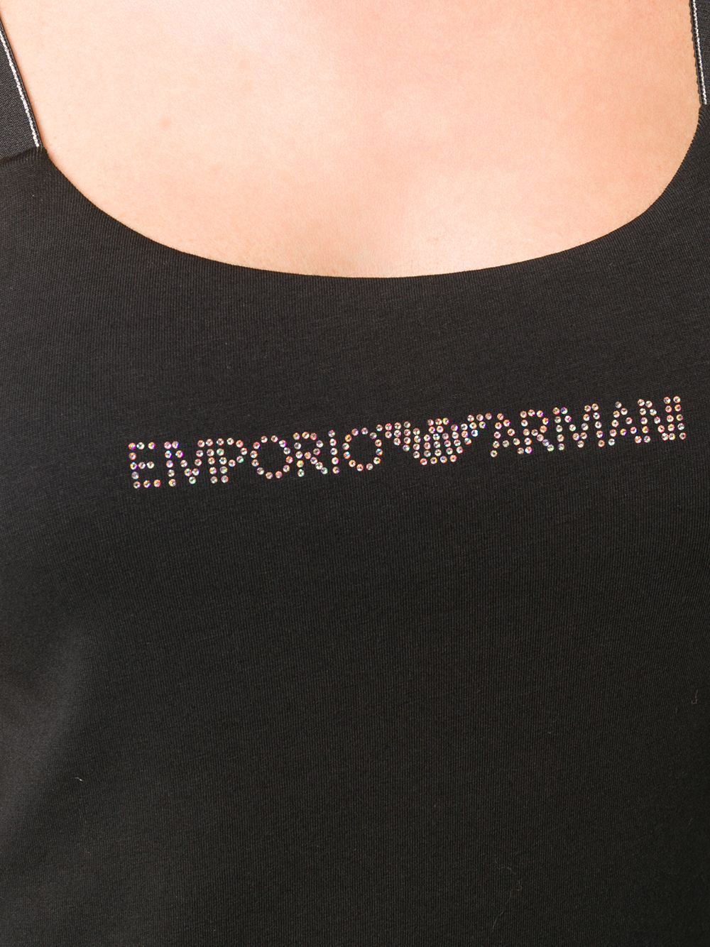 фото Emporio armani платье мини с декорированным логотипом