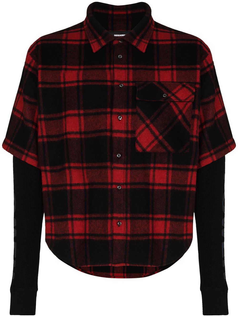 

Dsquared2 layered check print shirt