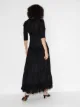MIMI PROBER Eve embroidered detail flared dress