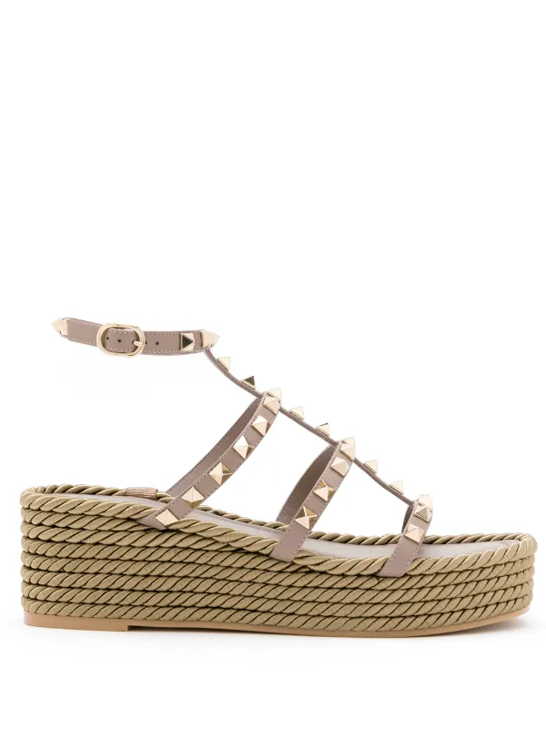 valentino rockstud wedge sandals