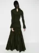 ESCVDO Tsuma smocked maxi dress