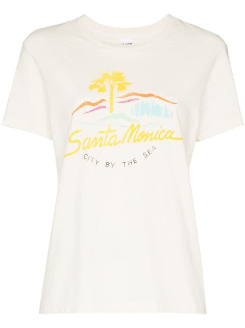 Shop white RE/DONE City By The Sea T-shirt with Express Delivery - Farfetch