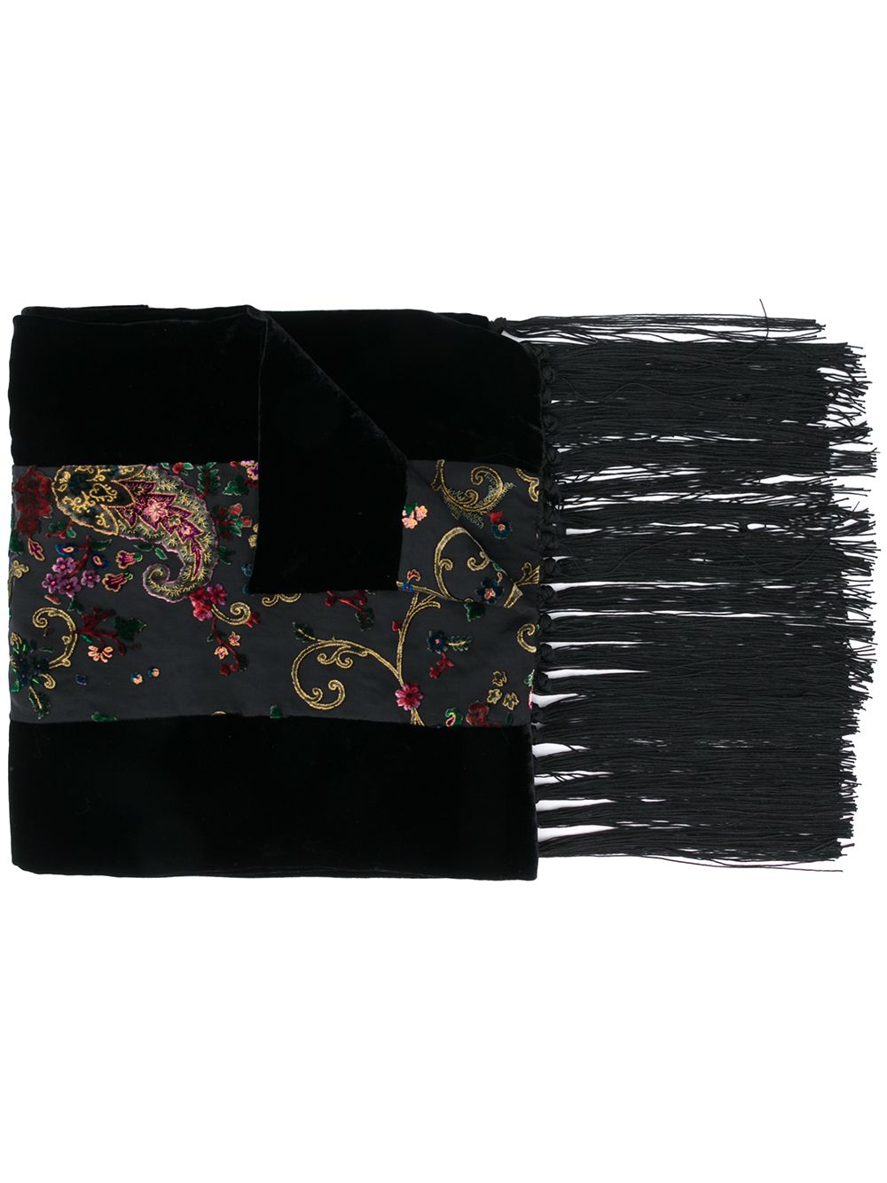 фото Etro шарф с цветочной вышивкой