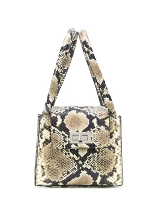 snakeskin mini bag