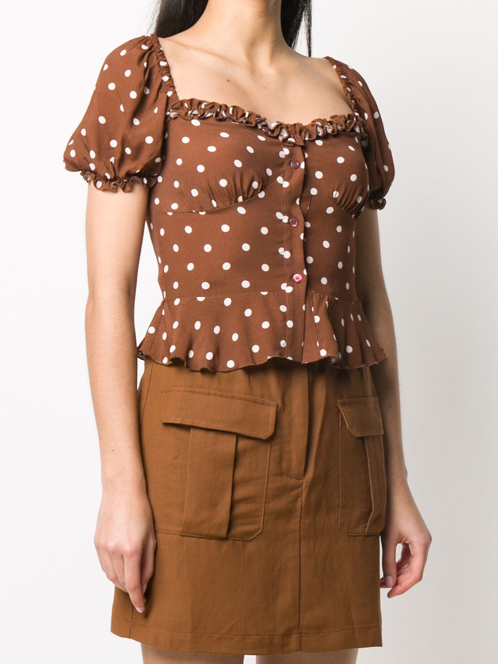 фото Andamane polka-dot bustier blouse