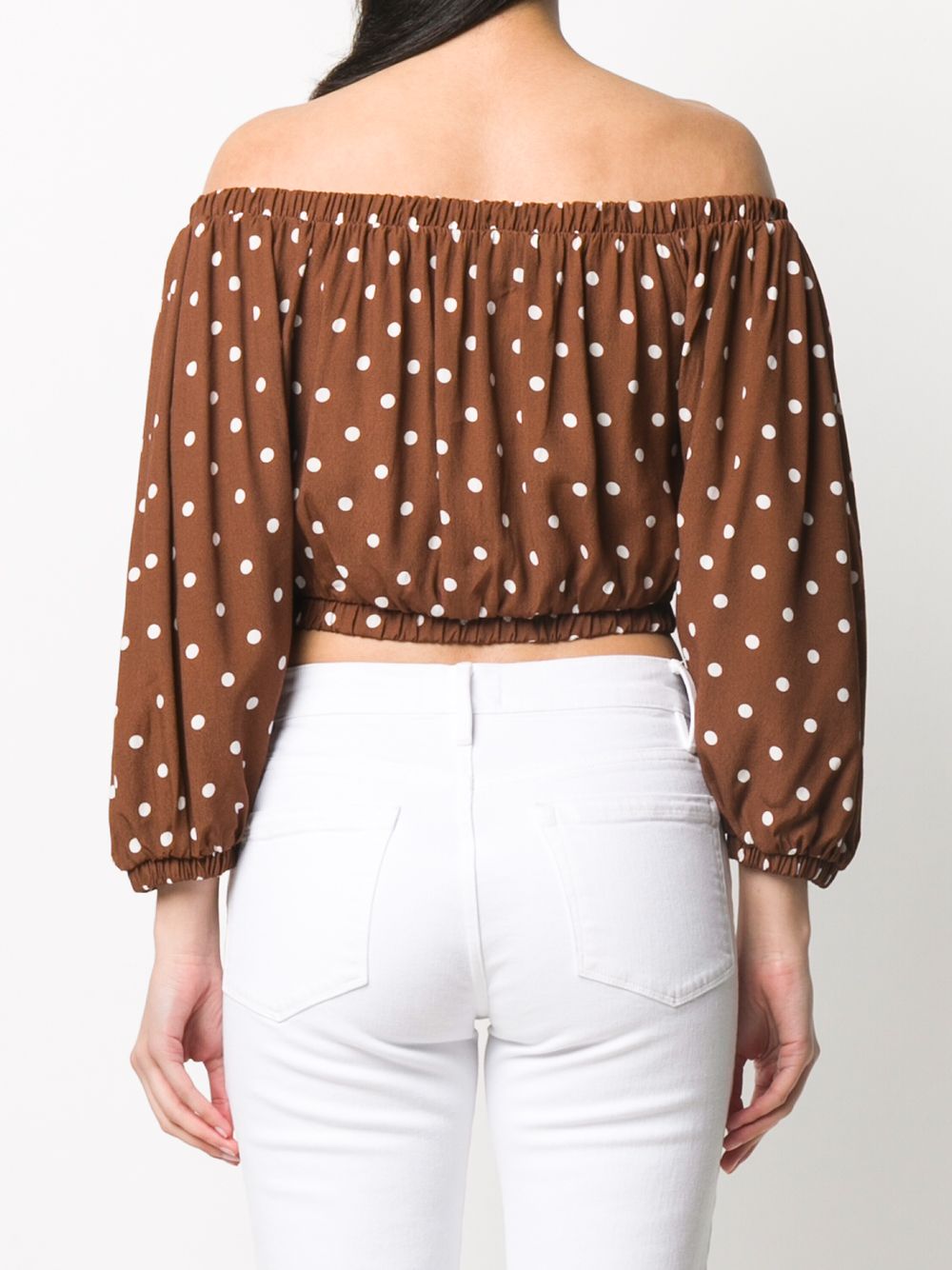 фото Andamane polka-dot off shoulder blouse