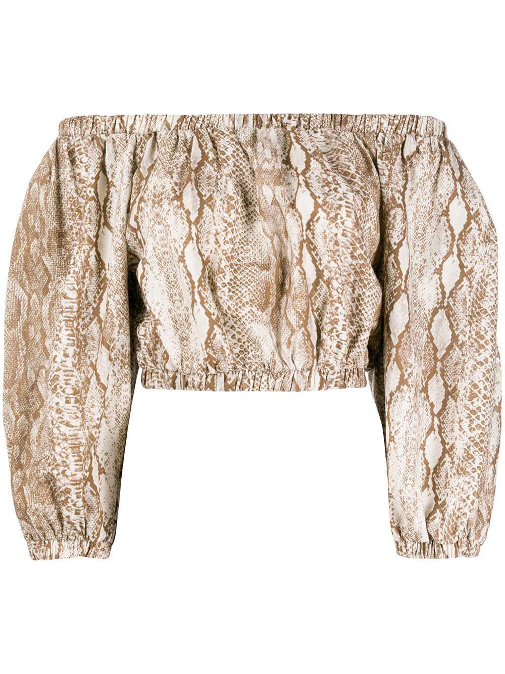 фото Andamane snakeprint off-shoulder blouse