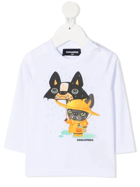 Dsquared2 Kids تيشيرت بأكمام طويلة وطبعة كرتون