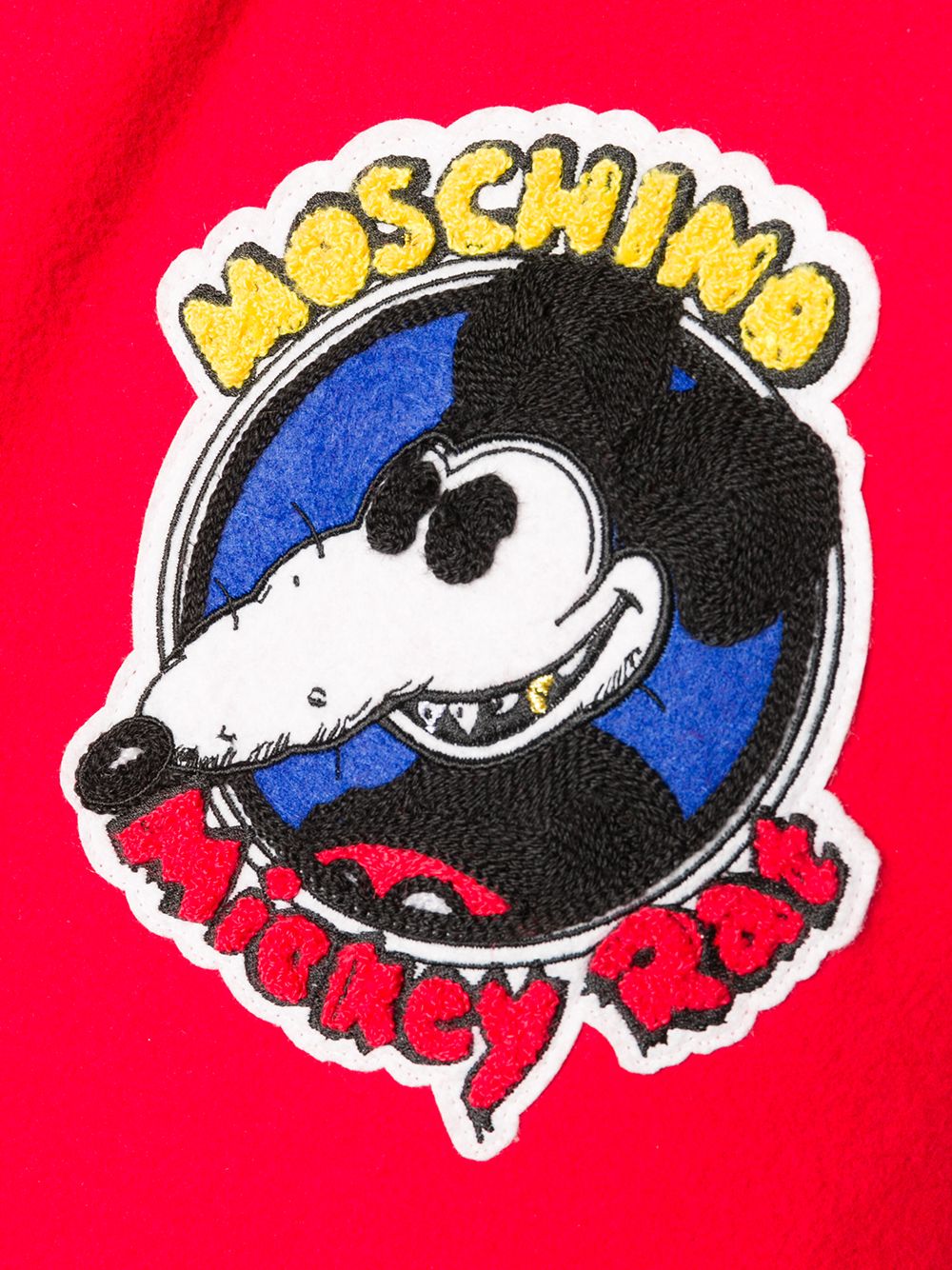 фото Moschino куртка-бомбер с нашивкой mickey rat