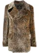 Image 1 of Etro animal-print jacquard peacoat
