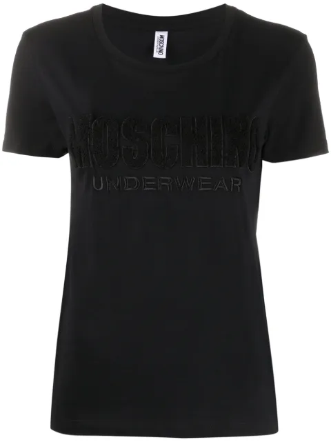 Moschino Underwear-logo embroidered T-shirt