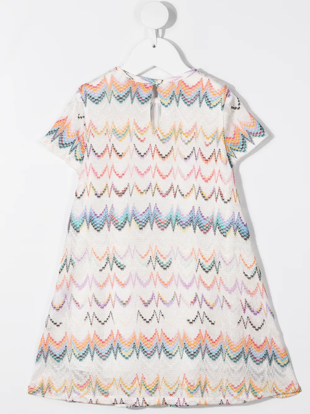 фото Missoni kids трикотажное платье с узором зигзаг