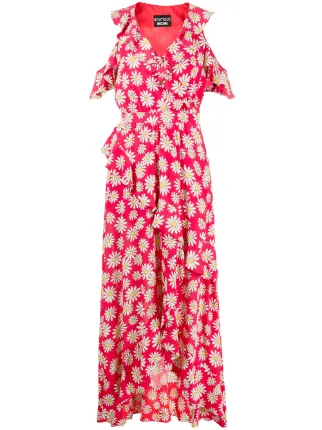 pink boutique wrap dress