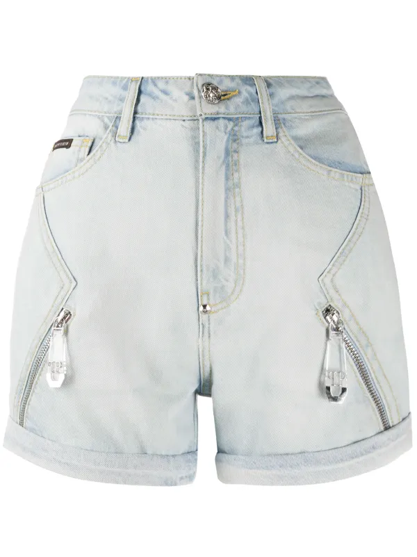 embellished denim shorts