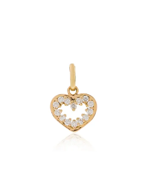 Gigi Clozeau 18kt yellow gold diamond-embellished heart pendant