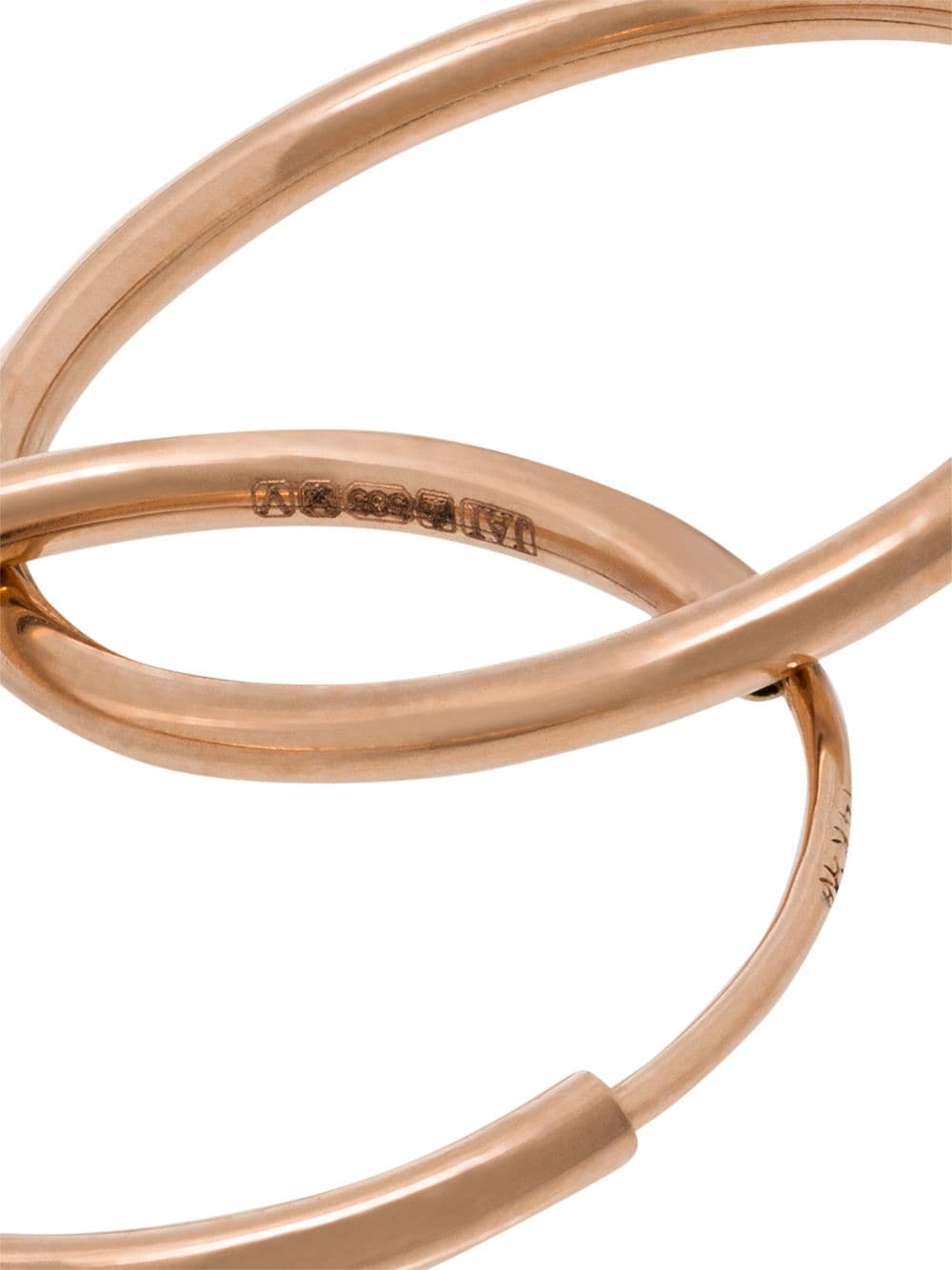 Shop Jacquie Aiche 14kt Rose Gold Single Hoop Earring In Pink