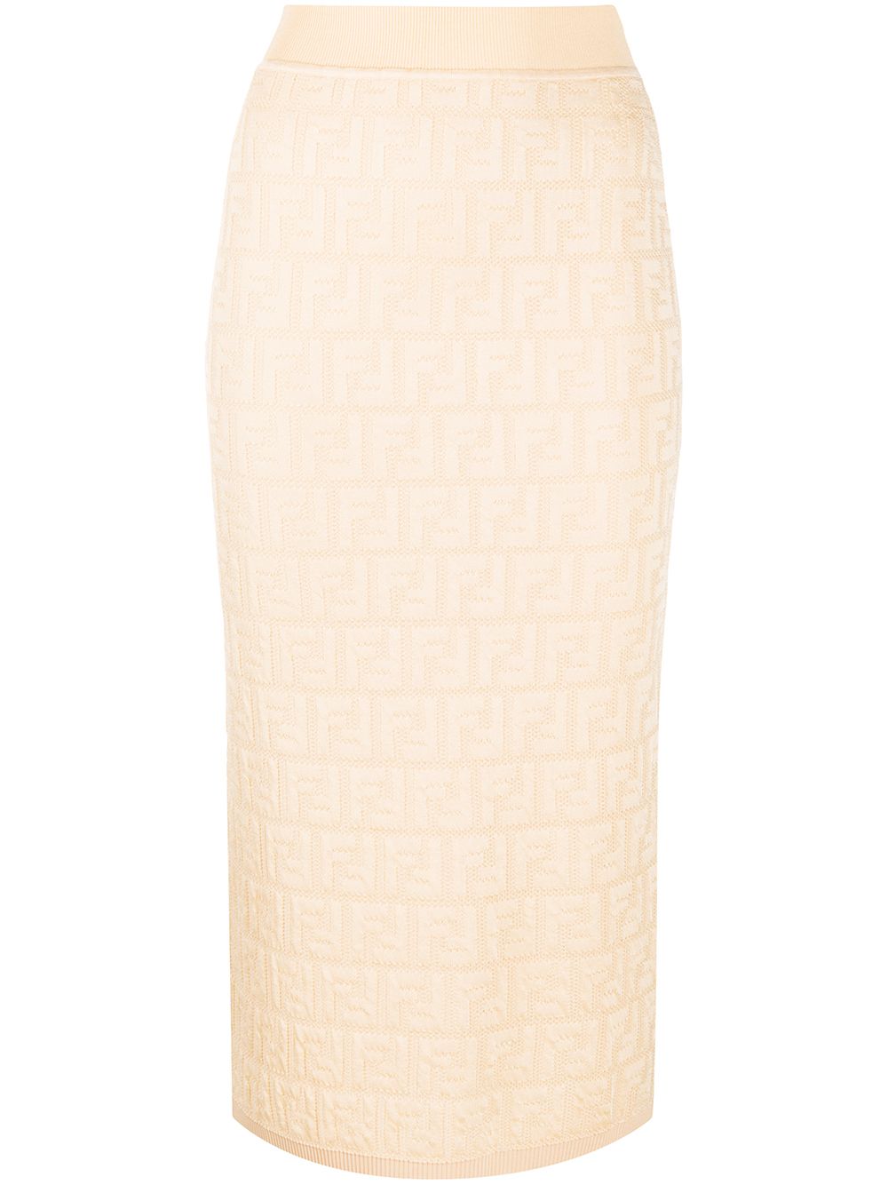фото Fendi трикотажная юбка с узором ff