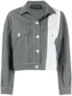 Image 1 of Mr & Mrs Italy bleached striped denim jacket