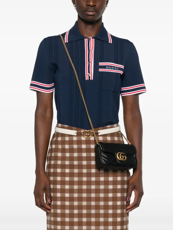 GUCCI(グッチ) GGパターン ミニバッグ Gucci グッチ GGマーモント レザー ミニバッグ - FARFETCH