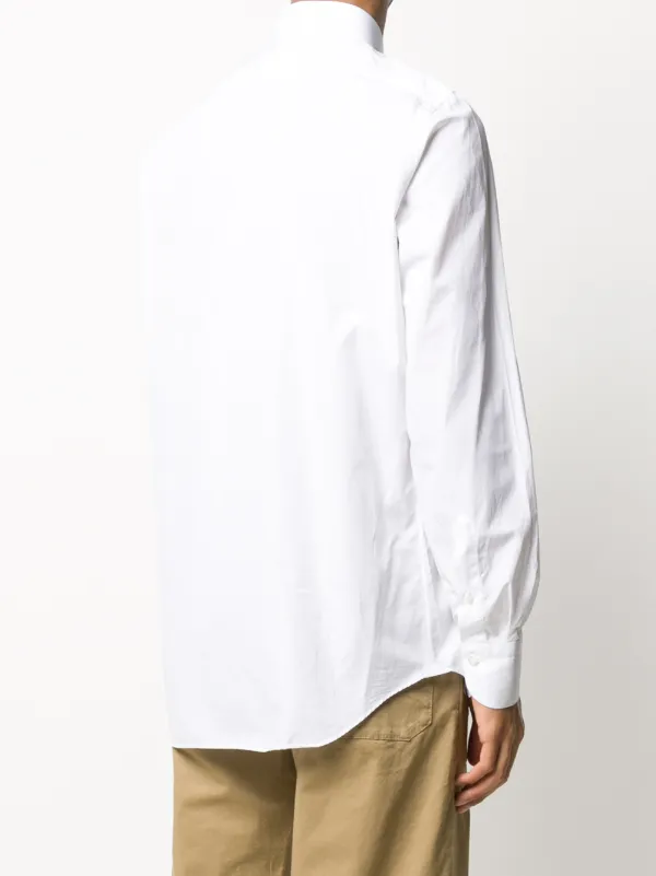 Finamore 1925 Napoli slim-fit long-sleeved Shirt | White | FARFETCH ZA