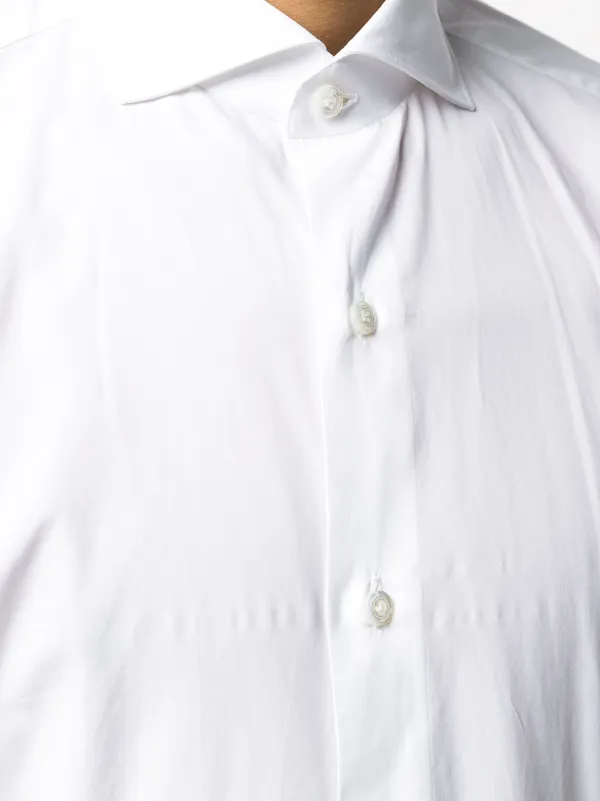 Finamore 1925 Napoli slim-fit long-sleeved Shirt | White | FARFETCH ZA