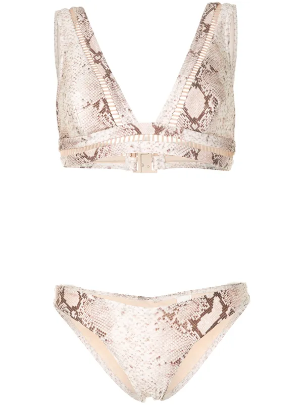 snake print bikini set