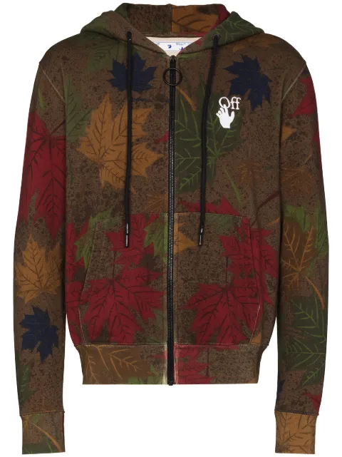 off white leaf hoodie