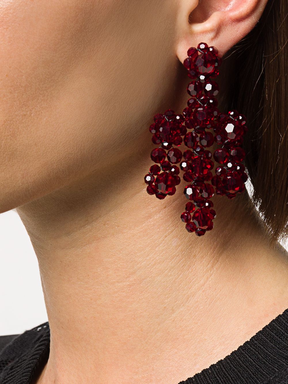 фото Simone rocha bead-embellished drop earrings