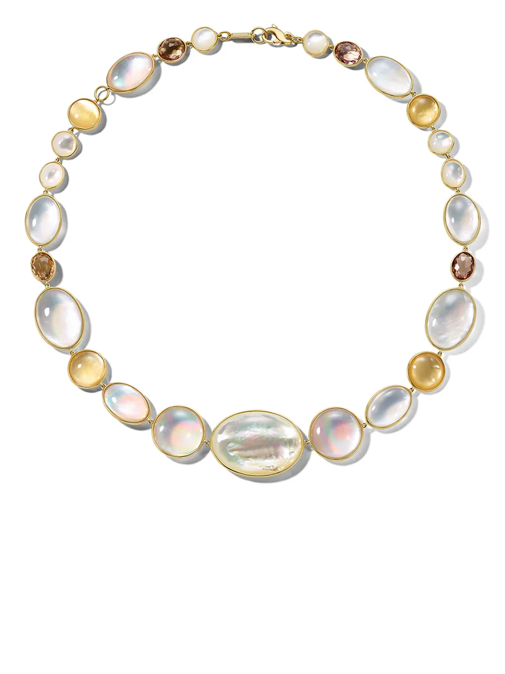 

IPPOLITA 18kt yellow gold Rock Candy® Luce all-stone short necklace - White