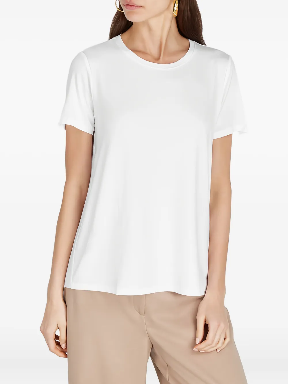 Eileen Fisher T Sys Viscose Jersey In White