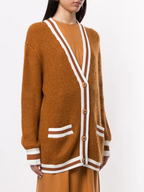 Blues ribbed knit cardigan 