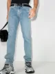 Image 2 of Off-White logo-print slim-leg jeans