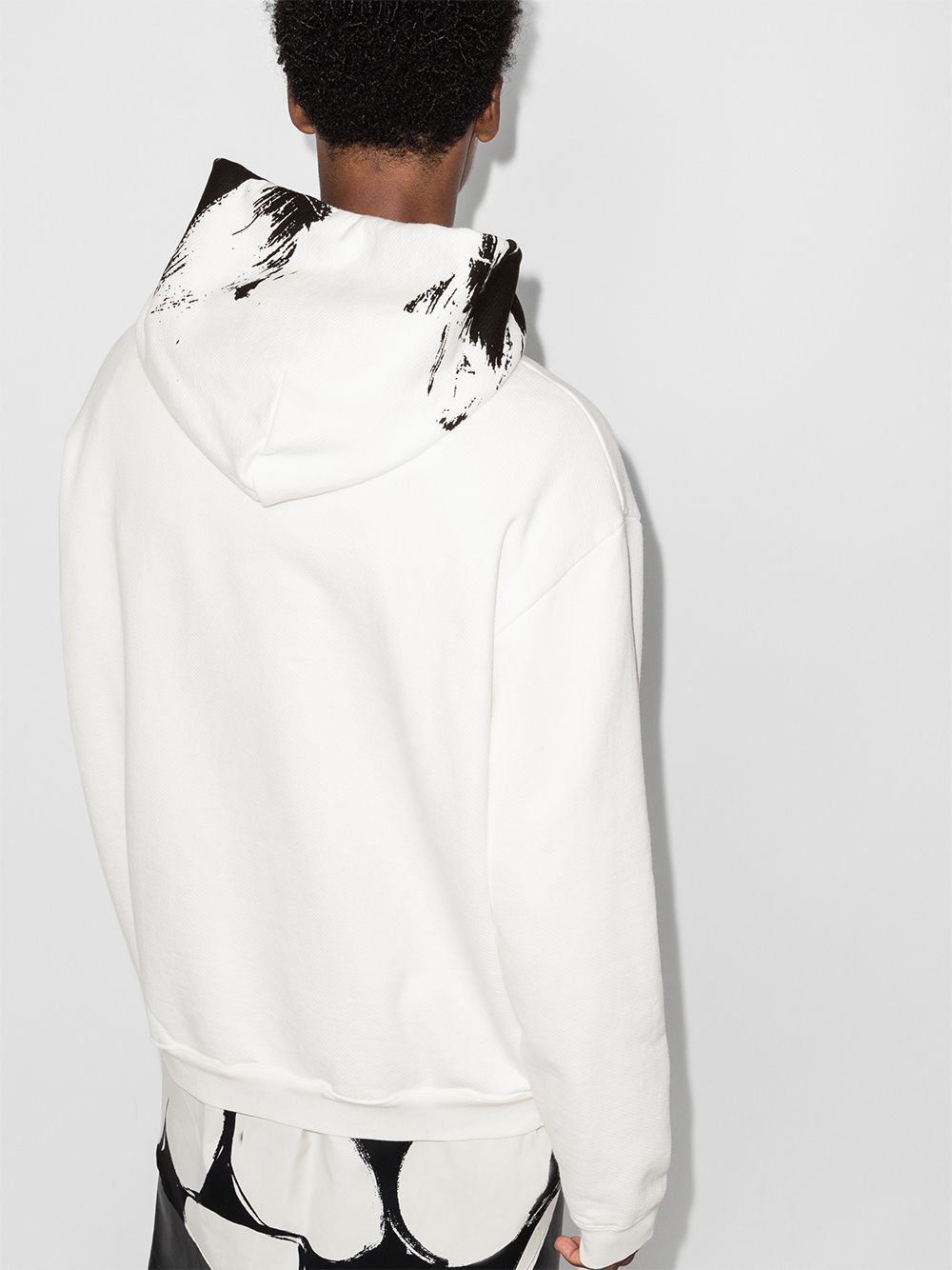 фото Maison margiela paint effect logo cotton hoodie