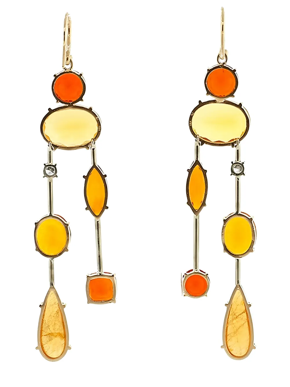 Irene Neuwirth 18k Rose And White Gold Diamond Drop Earrings In Gold