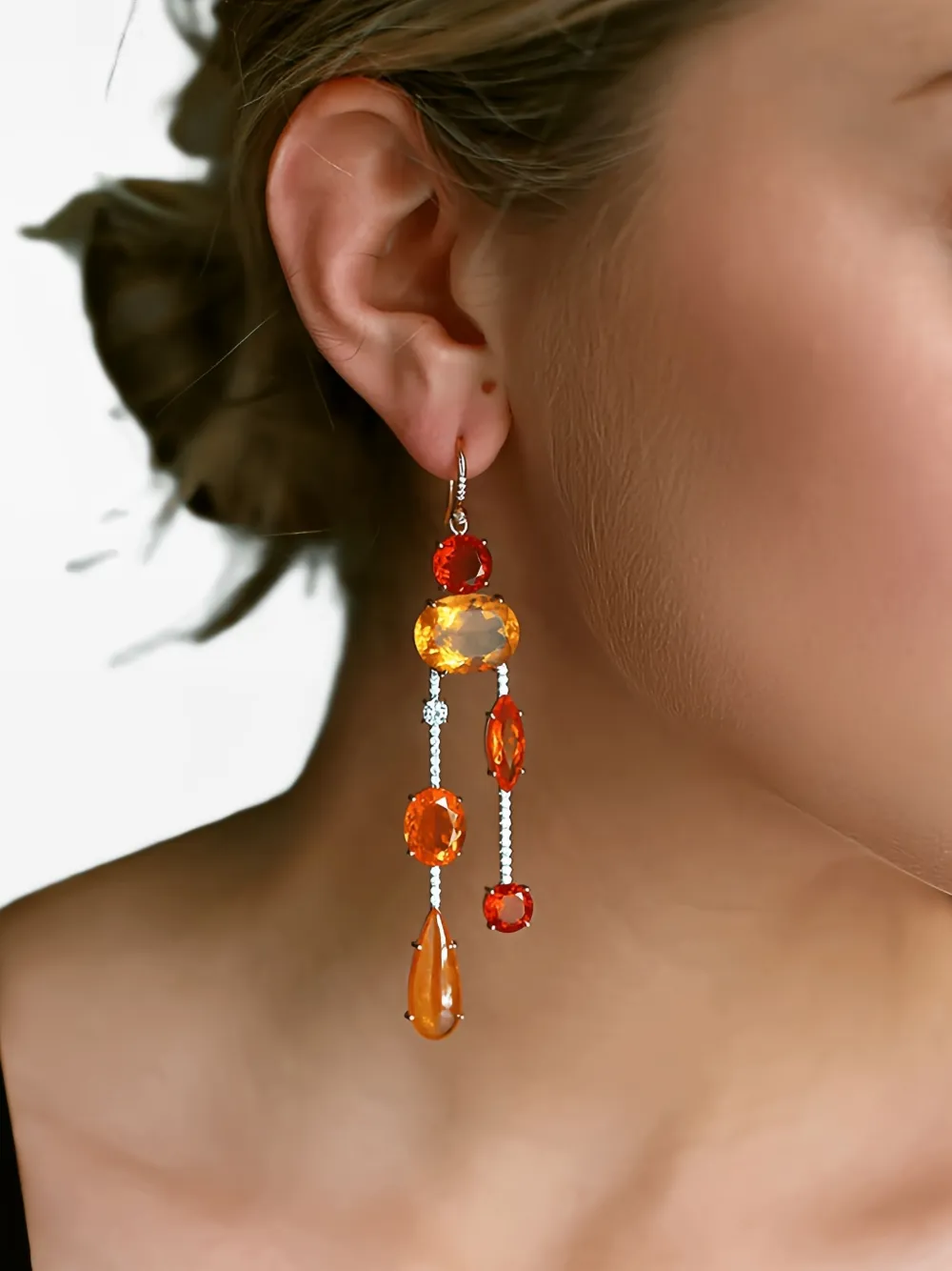 Irene Neuwirth 18k Rose And White Gold Diamond Drop Earrings In Gold