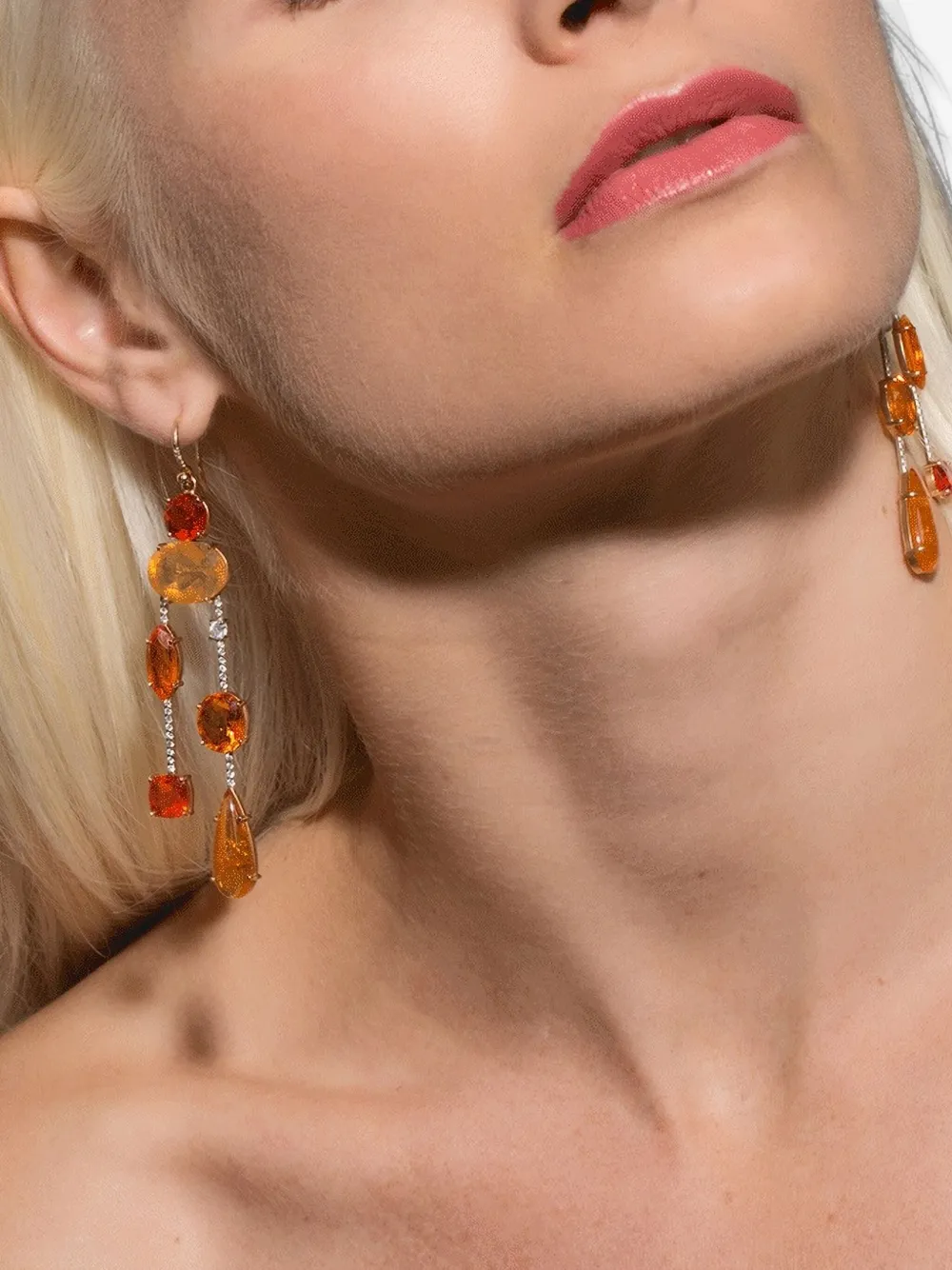 Irene Neuwirth 18k Rose And White Gold Diamond Drop Earrings In Gold